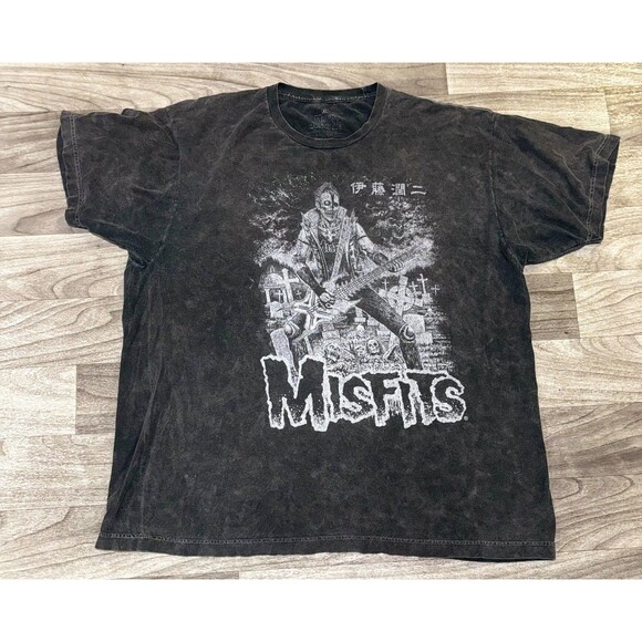Ripple Junction Other - Misfits x Junji Ito T-Shirt XL Gray Mineral Wash Bass Zombie Jerry Only Rare